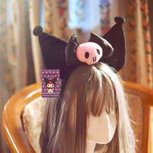 Load image into Gallery viewer, Cute Kuromi Ear Headband Plush Hairband Party Girls Kawaii Costume Cosplay Halloween Anime Accessories Gift For Women