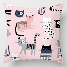Load image into Gallery viewer, New Pink Roses Feathers Geometric Cushion Cover Modern Fashion Nordic Simple Pillowcase Decorative Sofa Seat Throw Pillows Cover