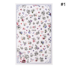 Load image into Gallery viewer, Flower Series Nail Water Decal Stickers Sakura Daisy Lavender Floral Pattern Transfer Sticker Nail Art Decoration
