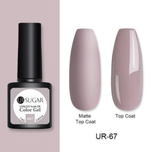 Load image into Gallery viewer, UR SUGAR 7.5ml Matte Nail Gel Polish Purple Series Hybrid Varnish Nail Art Semi Permanent UV Gel Varnish Soak Off Matte Top Coat