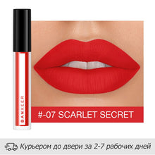 Load image into Gallery viewer, BANXEER Lipgloss Matte 8 Colors Lip Gloss Velvety Lipstick Liquid Matte Waterproof Lip Tint Full & rich Sexy Lip Makeup Cosmetic