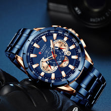 Load image into Gallery viewer, CURREN Wrist Watch Men Waterproof Chronograph Military Army Stainless Steel Male Clock Top Brand Luxury Man Sport Watches 8363