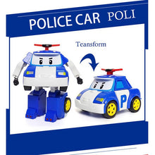 Load image into Gallery viewer, Set of 6 Pcs Poli Car Kids Robot Toy Transform Vehicle Cartoon Anime Action Figure Toys for Children Gift Juguetes