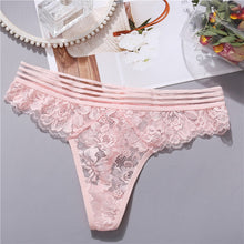 Load image into Gallery viewer, FINETOO Lace G-String Sexy Women Thong Lace floral Panties Low-rise T-back Panty Fashion Organza Bikini Underwear Lady Lingerie