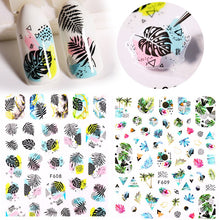 Load image into Gallery viewer, Flower Series Nail Water Decal Stickers Sakura Daisy Lavender Floral Pattern Transfer Sticker Nail Art Decoration