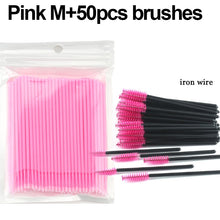 Load image into Gallery viewer, Eyelash Extension Disposable Eyebrow brush Mascara Wand Applicator Spoolers Eye Lashes Cosmetic Brushes Set makeup tools
