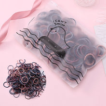 Load image into Gallery viewer, 100pcs/Set Bag Packed Girls Cute Colorful Elastic Hair Bands Gum For Ponytail Holder Scrunchie Headband Fashion Hair Accessories