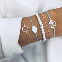 Load image into Gallery viewer, 30 Style Marble Turtle Bracelet Set Heart Pearl Moon Star LOVE Crystal Bracelets for Women Tassel Bracelet Jewelry Wholesale
