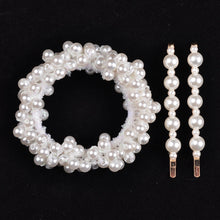 Load image into Gallery viewer, 14 Colors Woman Elegant Pearl Hair Ties Beads Girls Scrunchies Rubber Bands Ponytail Holders Hair Accessories Elastic Hair Band