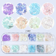Load image into Gallery viewer, 12 Grid/Set Holographic Nail Glitter Sequins Sparkly 3D Thin Butterfly Flakes Polish Decor for Nail Art Accessories LA1558-1