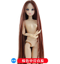 Load image into Gallery viewer, BJD Doll 30cm 20 Movable Jointe Dolls 3D Eyes Bjd Plastic Doll for Girls Toys Long Wig Female Nude Body Fashion Christmas Gift