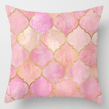 Load image into Gallery viewer, New Pink Roses Feathers Geometric Cushion Cover Modern Fashion Nordic Simple Pillowcase Decorative Sofa Seat Throw Pillows Cover