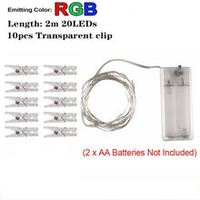 Load image into Gallery viewer, 10M Photo Clip USB Festoon Led String Fairy Lights Battery Operated Garland New Year's Party Christmas Decorations for Home Room