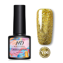 Load image into Gallery viewer, MAD DOLL 8ml 60 Colors Gel Nail Polish Nail Color Nail Gel varnish Soak Off UV Gel Varnish Base Coat No Wipe Top Coat
