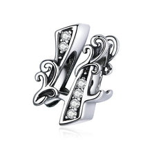 Load image into Gallery viewer, bamoer 10 Number Metal Beads Vintage Charm for Female Original Silver 925 Bracelet & Bangle 925 Sterling Silver Jewelry SCC1418
