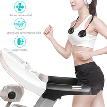 Load image into Gallery viewer, USB portable fan cold fan hands free neck fan hanging rechargeable mini sports fan 3-speed adjustable neck dual fan Home Office