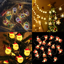 Load image into Gallery viewer, 1.5m 10Led Christmas Tree Santa Claus Snowman Snowflake Led Light String Festival Bar Home Party Decor Christmas Ornament