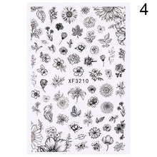 Load image into Gallery viewer, Flower Series Nail Water Decal Stickers Sakura Daisy Lavender Floral Pattern Transfer Sticker Nail Art Decoration