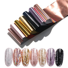 Load image into Gallery viewer, 100/50x4cm Nail Foils Marble Series Pink Blue Foils Paper Nail Art Transfer Sticker Slide Nail Art Decal Nails Accessories 1 Box