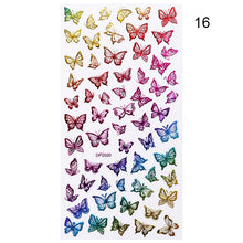 Load image into Gallery viewer, 1 Sheet Holo Black Gold 5D Nail Sticker Decal Tassel Strip Line Slider Foils Adhesive Nail Art Decoration