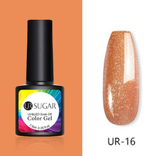 Load image into Gallery viewer, UR SUGAR Nude Glitter Gel Nail Polish Varnish Pink Rose Gold Shimmer Soak Off UV LED Nails Gel varnish 7.5ml