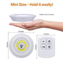 Load image into Gallery viewer, New Dimmable LED Under Cabinet Light with Remote Control Battery Operated LED Closets Lights for Wardrobe Bathroom lighting