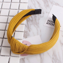 Load image into Gallery viewer, Knot Cross Tie Solid 1 PC Fashion Hair Band Hairband Knitted rib Girls Bow Hoop Hair Accessories Velvet Twist Headband