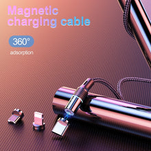 Load image into Gallery viewer, Twitch 2m Magnetic Micro USB Cable For iPhone Samsung Android Mobile Phone Fast Charging USB Type C Cable Magnet Charger Wire