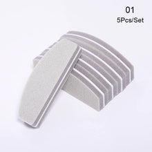 Load image into Gallery viewer, 1 Pc Half-Moon-Shaped Nail File Nail Buffer Washable Grinding Polishing Sanding Buffing Pedicure Nail Art Tools