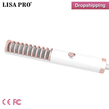 Load image into Gallery viewer, LisaPro 2019 New Arrival Mini Hair Straightener Brush Beard Comb Flat Iron Styler Mini hair styling tool little comb for straigh