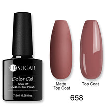 Load image into Gallery viewer, UR SUGAR 7.5ml Matte Nail Gel Polish Purple Series Hybrid Varnish Nail Art Semi Permanent UV Gel Varnish Soak Off Matte Top Coat
