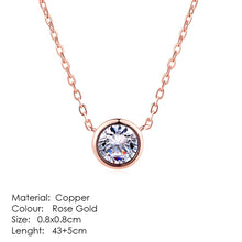 Load image into Gallery viewer, Aesthetic Charm Pendant Necklaces For Women Shine Zircon Choker Collar Chain On The Neck Jewellry Wedding Fashion Jewelry N426