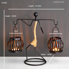 Load image into Gallery viewer, Home Decoration Accessories Creative Candle Holder Iron Kitchen Restaurant Romantic Candlestick Christmas Halloween Bar Party