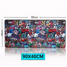 Load image into Gallery viewer, Gaming Mouse Pad Old World Map Graffiti Extra Large Size Gaming Mousepad Anti-slip Natural Rubber Mice Pad Desk Keyboard Pad