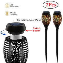 Load image into Gallery viewer, LED Solar Flame Torch Lamp Outdoor Lights Solar Garden Light Flickering Lamp Courtyard Balcony Lawn Path Spotlight Dropshipping