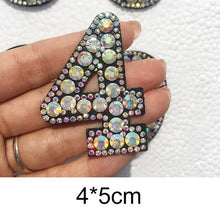 Load image into Gallery viewer, A-Z 1pcs Rhinestone English Alphabet Letter Applique 3D Iron On letters Patch For Clothing Badge Paste For Clothes Bag Shoes