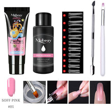 Load image into Gallery viewer, Poly nail gel Kit Nail Extension Poly Gel Set With Nial Tips Dual Form Qiuck Dry Builder Gel For Manicure Finger Extend Brush