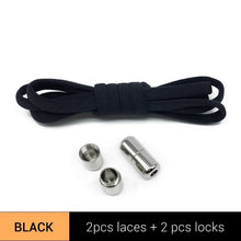 Load image into Gallery viewer, TILUSERO New Elastic Shoelaces Metal Capsule Button No Tie Shoe Laces
