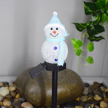Load image into Gallery viewer, 2021 New Solar Snowman Led Lamp Decoration Christmas Cartoon Snowman Solar Light Ground Light Landscape Garden Lamp