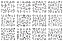Load image into Gallery viewer, 12pcs Cute Cartoon Nail Stickers Water Decals Banana Fruit Character ransfer Slider Nail Art Tattoo Manicure Foil Wraps 2020 New