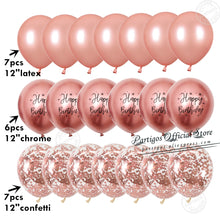 Load image into Gallery viewer, 20pcs 12Inch Rose Gold Balloons Confetti Chrome Balloon Birthday Party Decors Wedding Decorations New Year Decor Globos Metallic