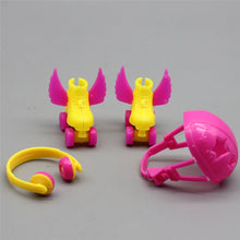 Load image into Gallery viewer, New 4PCS/Set Decorative Roller Skate Fancy Doll Shoes headset helmet For Barbie Kids Girls Toy Roller Play Girls Gifts