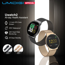 Load image into Gallery viewer, UMIDIGI Uwatch2 Smart Watch For Andriod,IOS 1.33' Full Touch Screen IP67 25 days Standby 7 Sport Modes Full Metal Unibody reloj