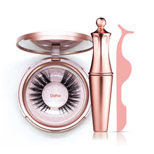Load image into Gallery viewer, Magnetic Eyelashes & Liquid Eyeliner & Tweezer Set 3D Mink Lashes Makeup Magnet Eyelashes Set Long Lasting Eyelash Extension