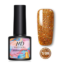 Load image into Gallery viewer, MAD DOLL 8ml 60 Colors Gel Nail Polish Nail Color Nail Gel varnish Soak Off UV Gel Varnish Base Coat No Wipe Top Coat