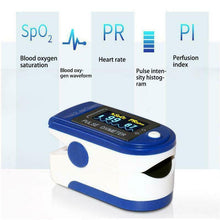 Load image into Gallery viewer, Finger Oximeter Digital Fingertip Pulse Oximeter Blood Oxygen Saturation Meter Finger SPO2 PR Heart Rate Monitor Health Care