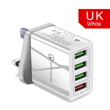 Load image into Gallery viewer, 48W Quick Charger 3.0 USB Charger for Samsung A50 A30 iPhone 7 8 Xiaomi mi9 Tablet QC 3.0 Fast Wall Charger US EU UK Plug Adapte