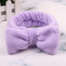 Load image into Gallery viewer, Hot Sale Women Headbands omg Makeup Headband for Washing Elastic Velvet Bow Head Wrap Coral Fleece Fashion Girl Hair Accessories