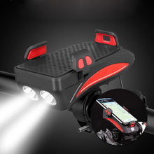 Load image into Gallery viewer, 3 Modes Bicycle Light Cycling Phone Holder Bike Headlight Mobile Phone Bracket USB Rechargeable Bicycle Holder Front Lamp #2