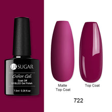 Load image into Gallery viewer, UR SUGAR 7.5ml Matte Nail Gel Polish Purple Series Hybrid Varnish Nail Art Semi Permanent UV Gel Varnish Soak Off Matte Top Coat